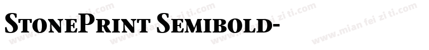 StonePrint Semibold字体转换